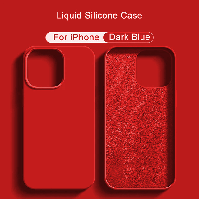 Funda de teléfono de lujo a prueba de golpes 16 Pro Max para iPhone 16 Pro Max, fundas de silicona líquida para Apple iPhone 16 Plus, funda suave para parachoques: Lona / Rojo