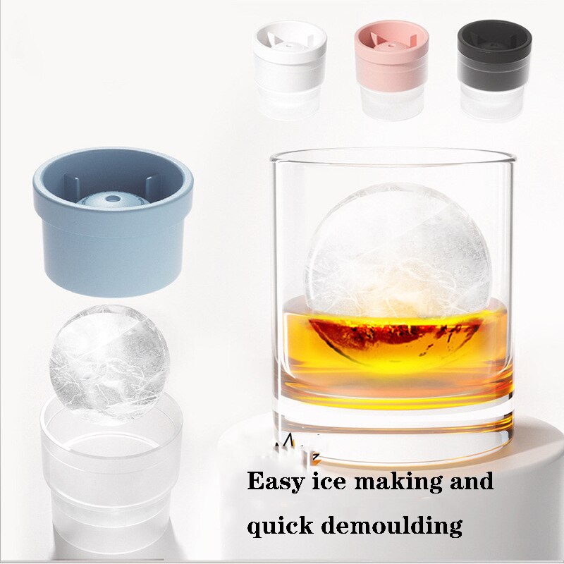 Large Ice Sphere Mold, Whiskey Ice Sphere Maker, Makes 2.5 Inch Ice Balls (7.7x7.2x7.2cm)