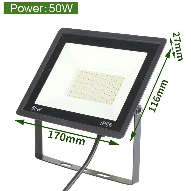 Motion Sensor LED Flood Light 50W 30W 10W AC 220V Waterproof IP65 Reflector Floodlight Lamp foco Led Exterior Spot Outdoor Light: Red / 20W