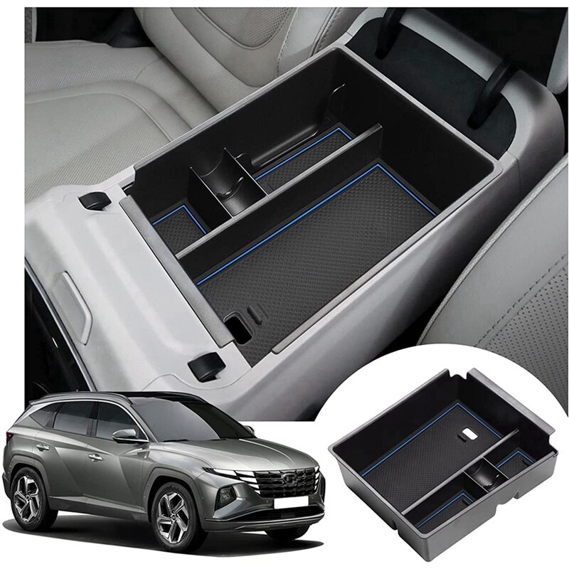Center Console Organizer Tray for Hyundai Tucson NX4 Limited -2022 Car Central Armrest Storage Box Accessories