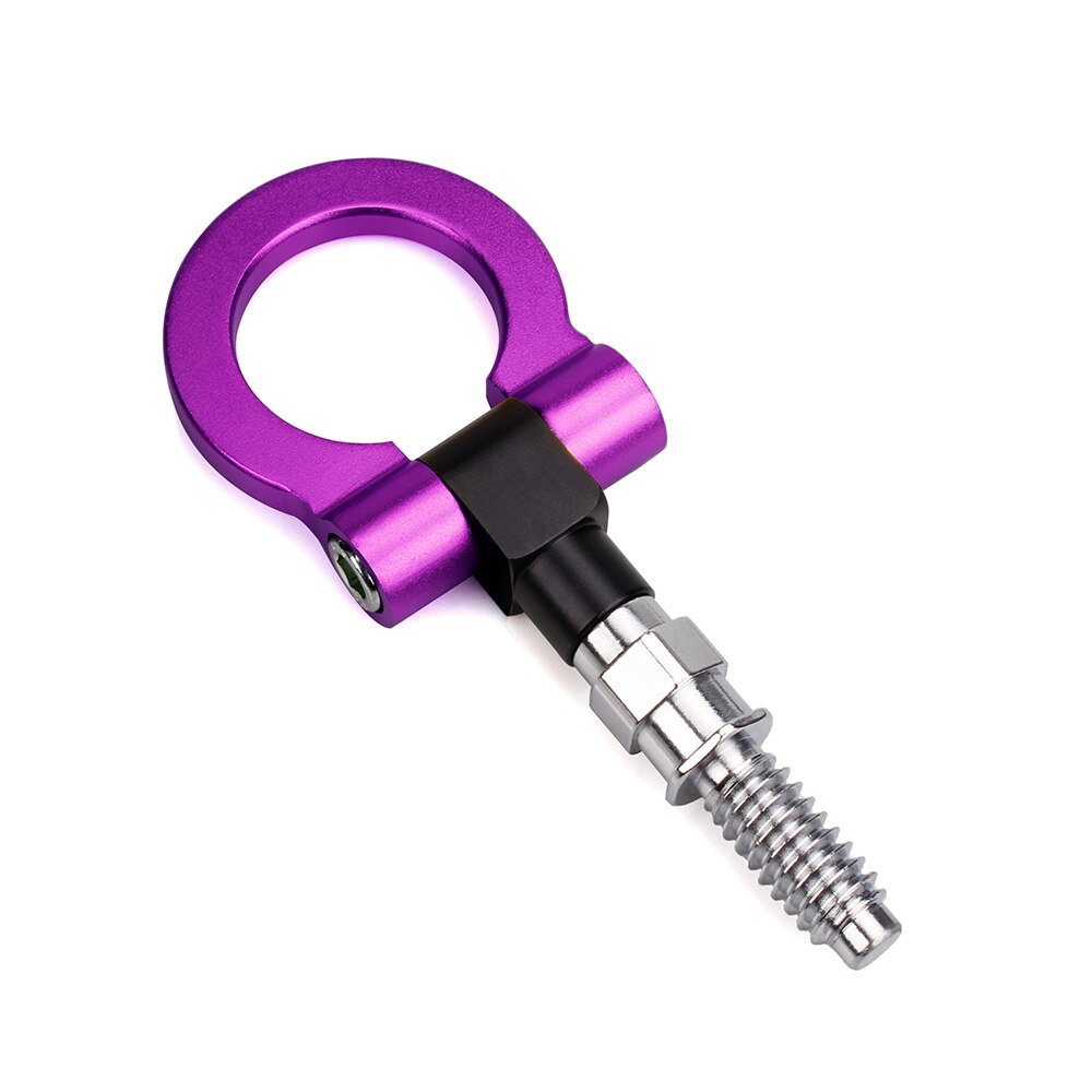 Universal Car Styling Trailer Hooks Sticker Car Auto Rear Front Trailer Simulation Racing Ring Vehicle Racing Towing Hook: Purple