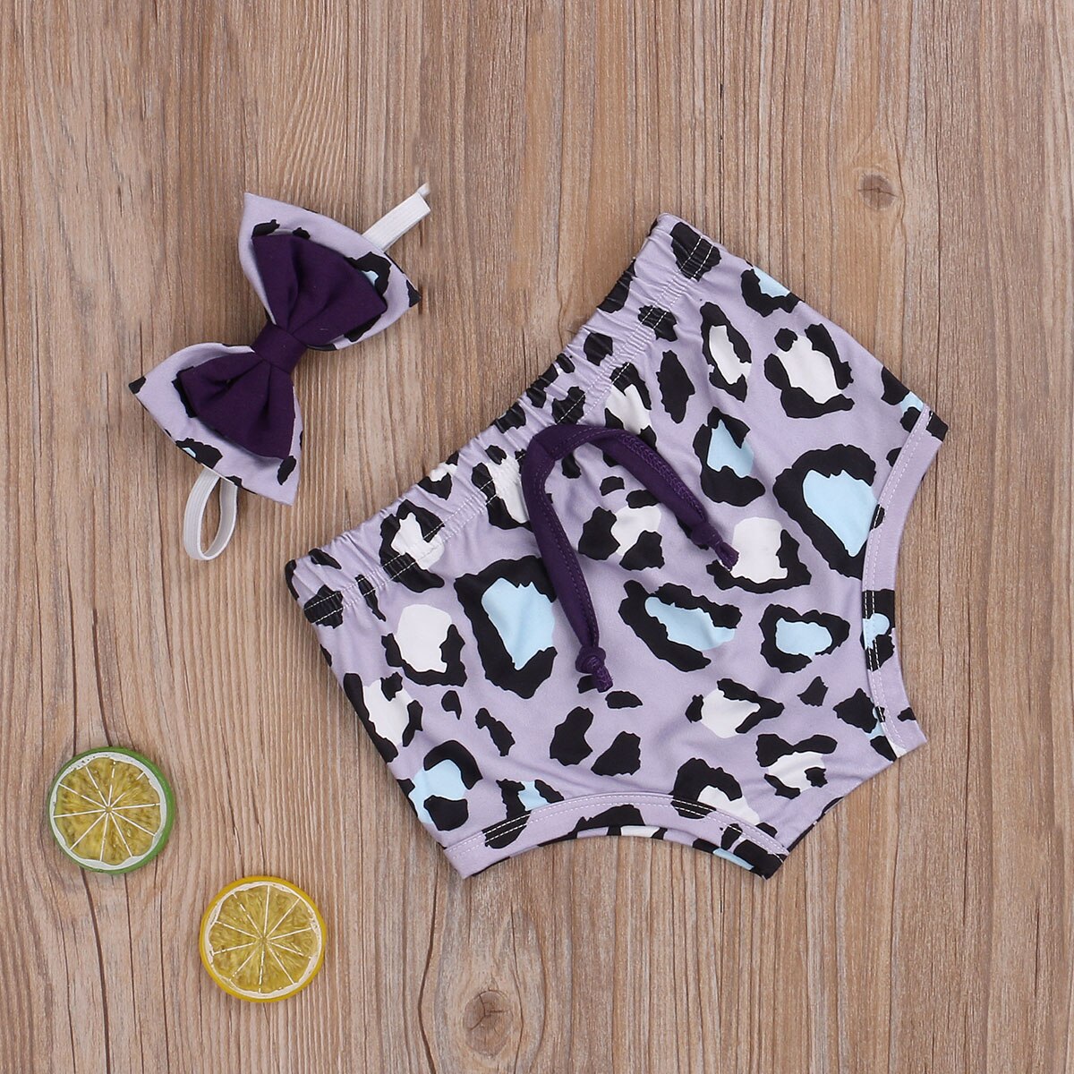 Pantalons courts extensibles pour bébés filles, ensembles de 2 pièces, couvre-couche décontractés, avec bandeau, été