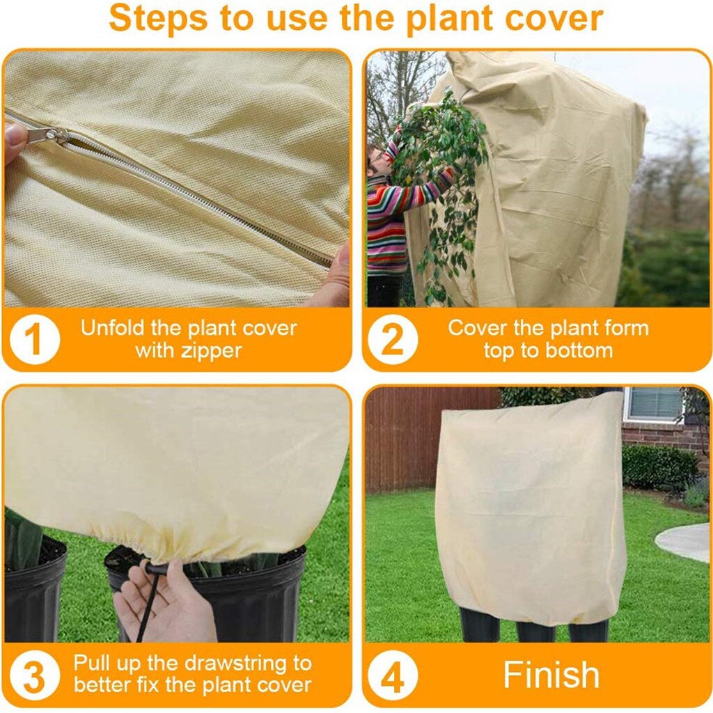 Plant Warm Cover Tree Shrub Plant Against Cold Wind Rain Protecting Bag Frost Protection Yard Garden Winter Protection 626