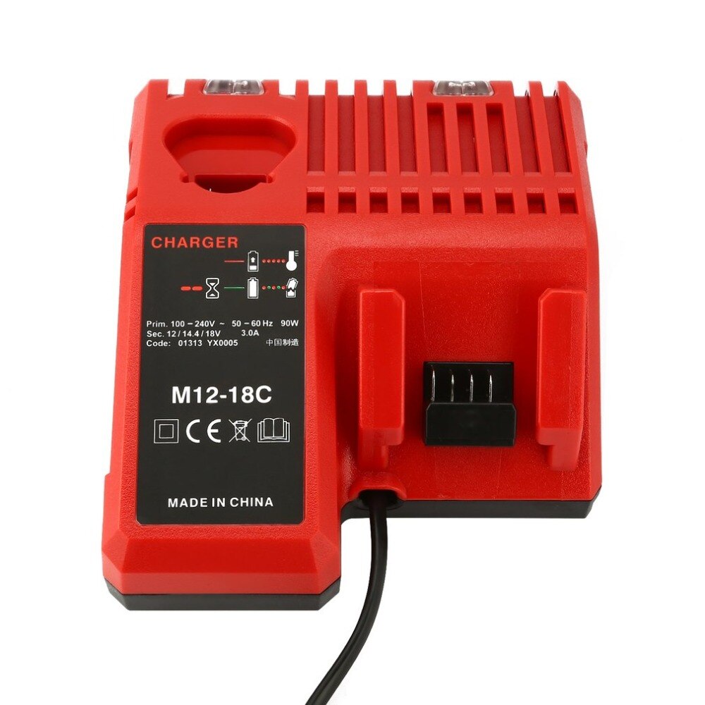 M12-18C Batterij Oplader Draagbare Power Tool Batterij Snelle Lader Geschikt Voor Milwaukee 12-18V 3A Li-Ion Batterijen AC100-240V