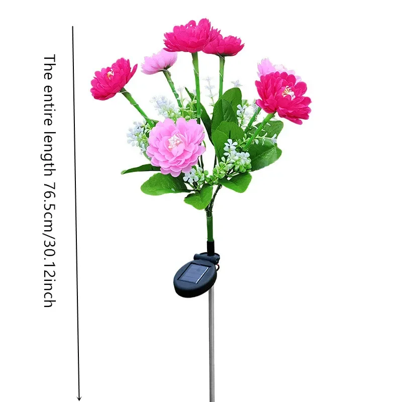 Lyskæder til havebrug til terrasse bryllupsfest dekoration blomsterfest lampe solcelledrevet udendørs sne lotusblomst græsplæne lampe