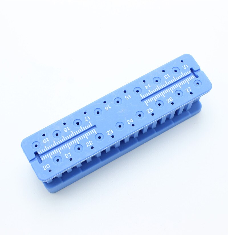 Dental Endo Measuring Autoclavable Endodontic Block Files Dentist Instrument Ruler Blue 9 x 2.7 x 3.3cm