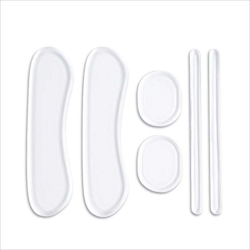 4 stk/set Siliconen Gel Hiel Kussen protector Voet voetverzorging Schoen Insert Pad schoenen accessoires zachte Binnenzool: white