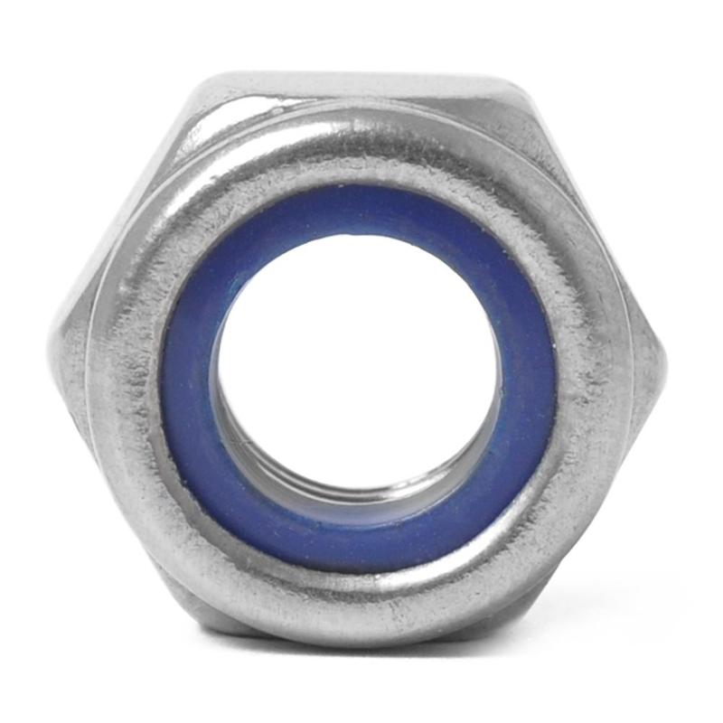 60pcs 304 Stainless Steel Hexagon Lock Nuts Nylon Insert Self Locking Nuts