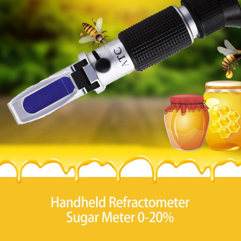 1 pièces 0-20% poche miel eau Fruit sucre Solution Brix réfractomètre jus douceur saccharimètre Concentration mètres