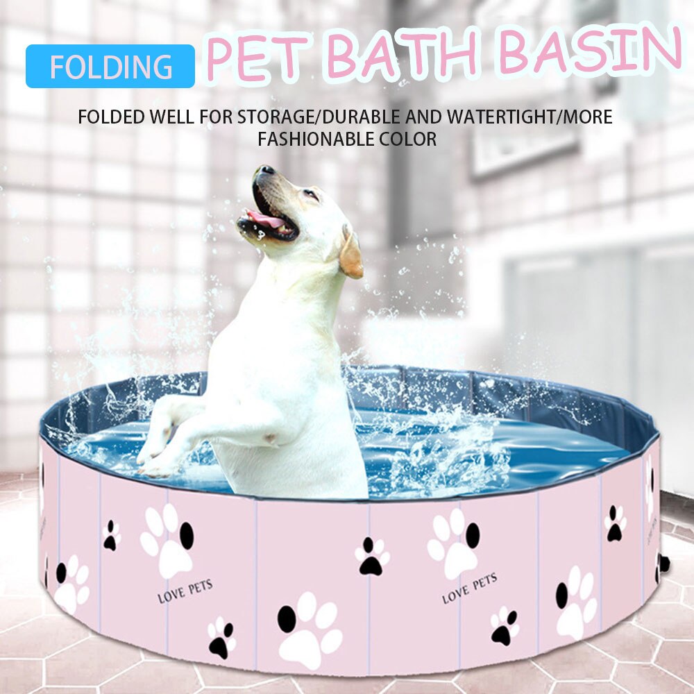 Pet Dog Swimming Pool Foldable Pet Pool Bath Swimming Tub Bathtub Pet Collapsible Bathing Pool for Dogs Cats Kids