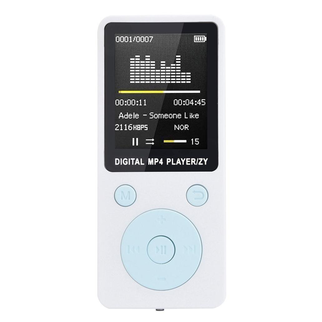 Bærbar  mp3/mp4 tabsfri lydmusikafspiller fm-optager understøttelse af 32g hukommelseskort #t2: Hvid