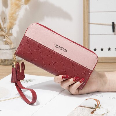 Women Wallet Long Female Card Holder PU Wallet Coin Purses Girls Leather Wallet Envelope: 9