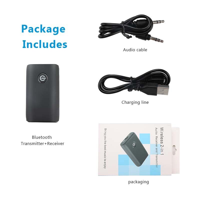The B10S Bluetooth 5.0 Bluetooth transmitter receiver two in one 3.5MM computer TV speaker is suitable