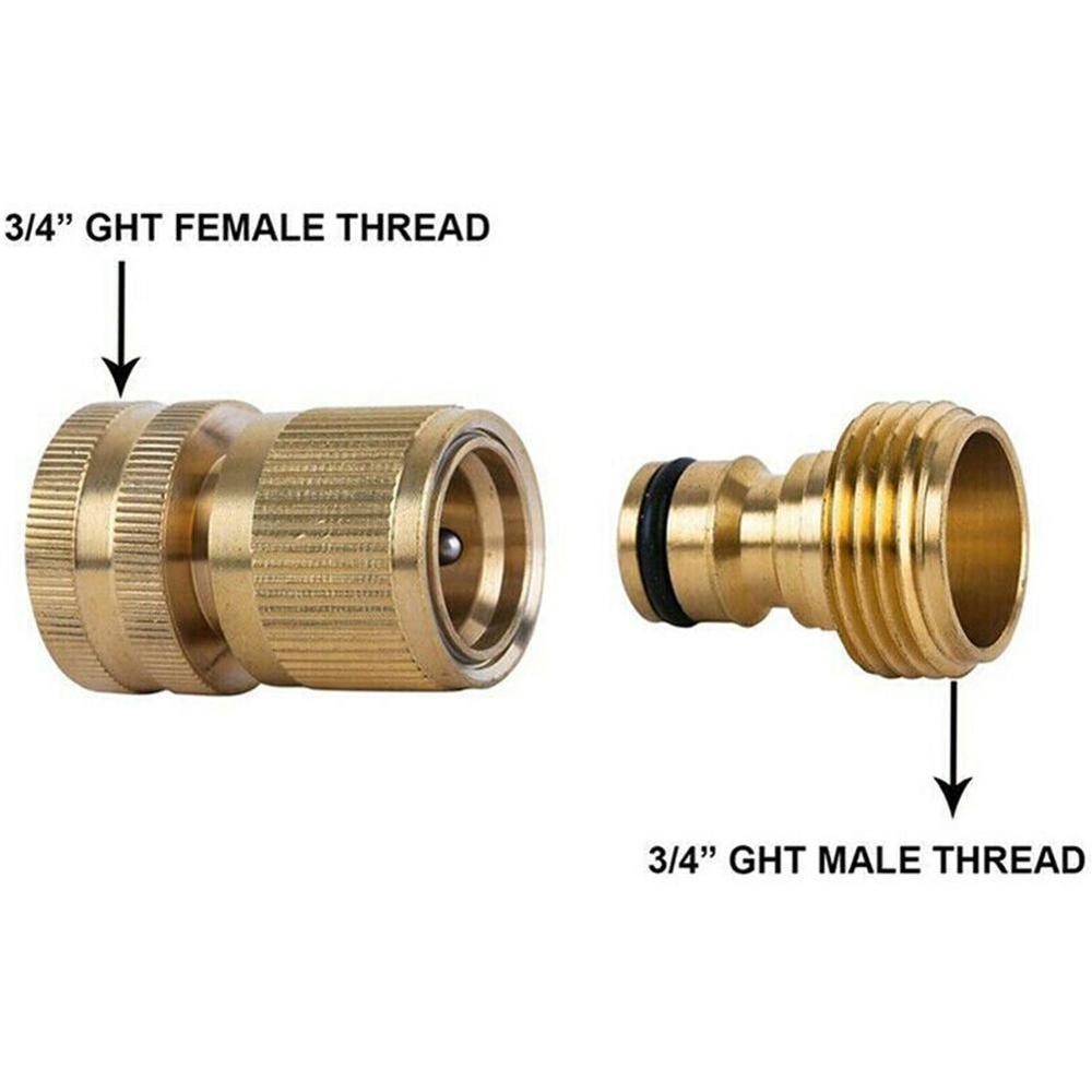 Two Sizes Garden Hose Quick Connect Brass Quick Hose Hose Fitting Connectors Connector Garden Water U2Q9