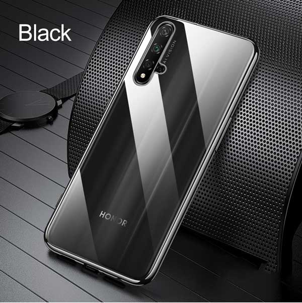 For Huawei Honor 20 Pro honor20 Pro Nova 5t Case Cover Silicone Shockproof soft cases on for Huawei Honor 20 v30 pro Transparent: Honor 20 / Black