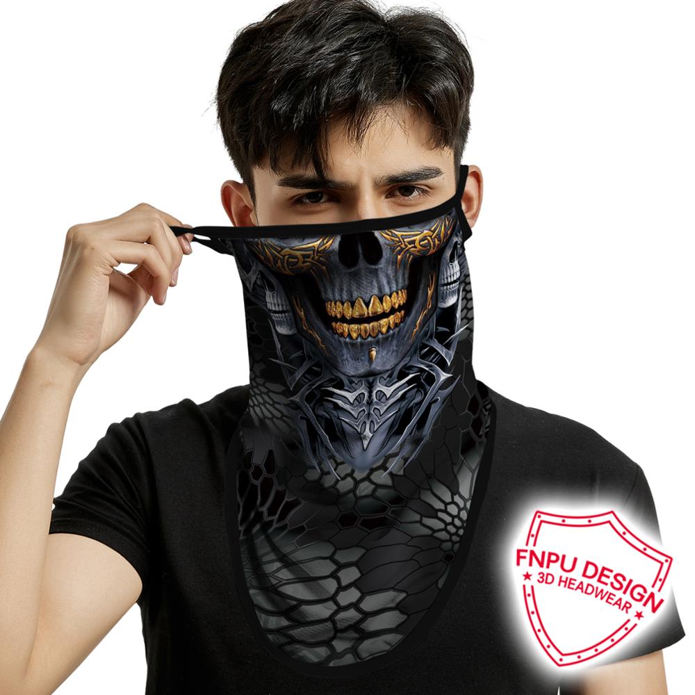 Motorrad Schädel Geist Balaclava Motorrad Gesicht Maske Abdeckung Hals Schal Moto Motorrad Bandana Kopf Schutz Stirnband Männer Frauen