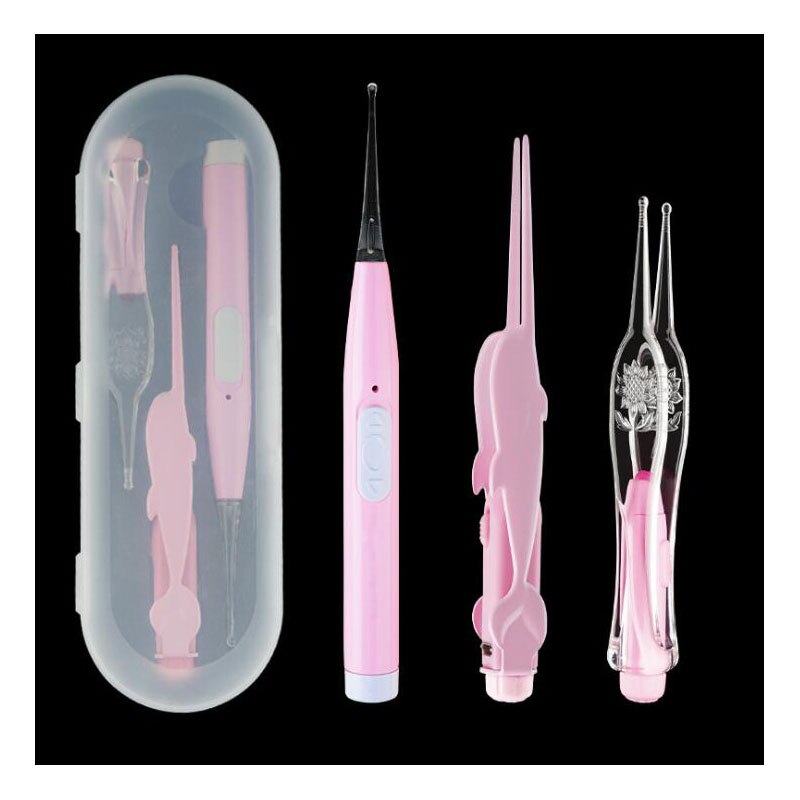 3 stuk Baby Care Set Oplaadbare Licht Oor Lepel Kind Oor Lepel Gesp Baby Oor Artefact Met Licht Zachte Hoofd oor Pincet