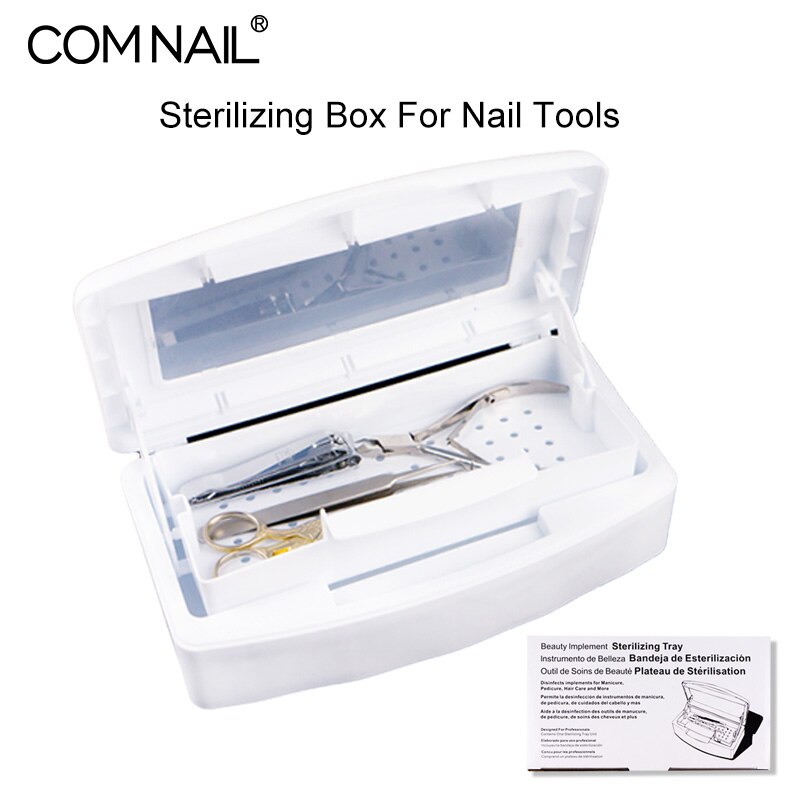 Pro stérilisateur à ongles plateau boîte stérilisant propre Nail Art Salon manucure nettoyant outil pour manucure outils alcool désinfection boîte: Alcohol Disinfection