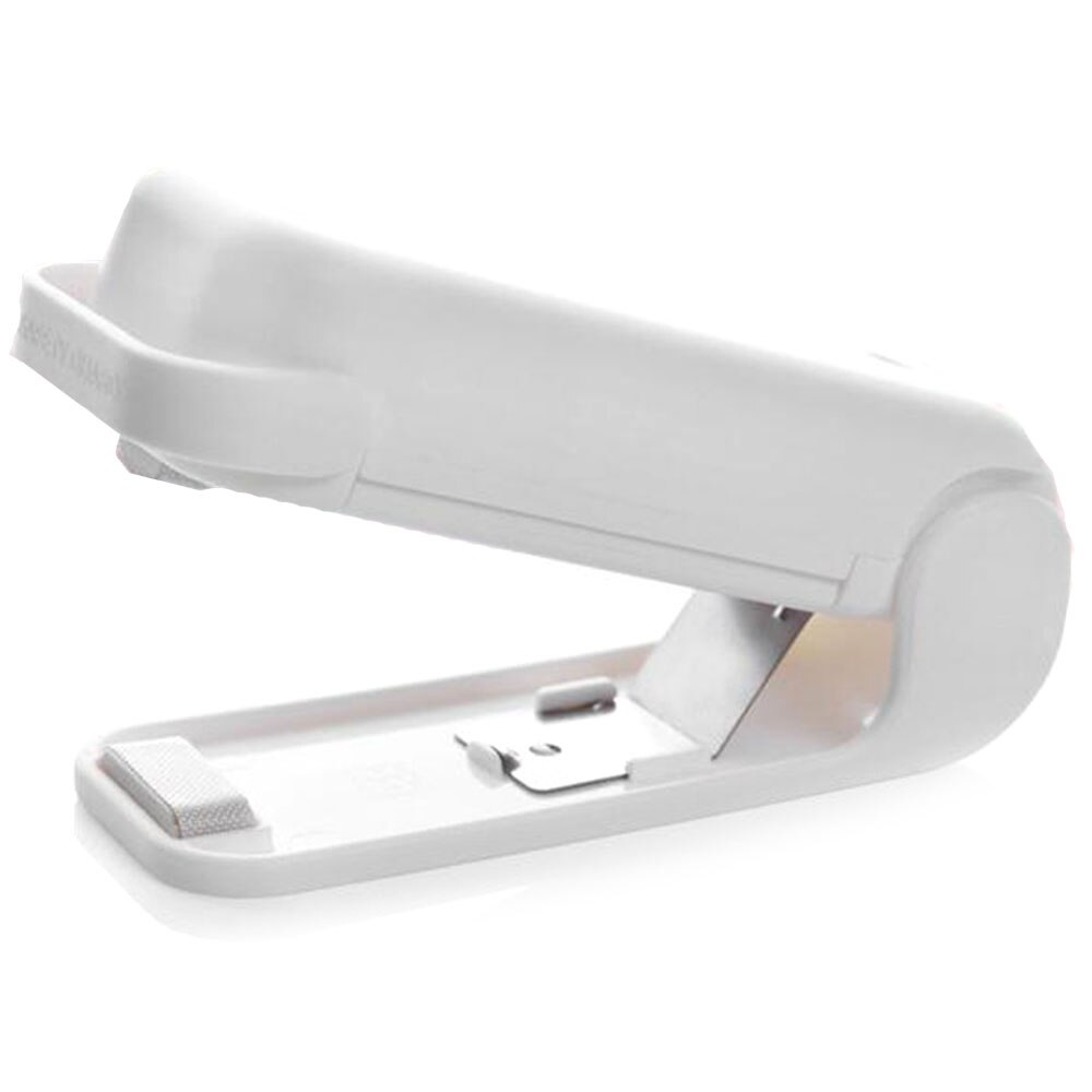 1Pc Draagbare Huishoudelijke Mini Warmte Sluitmachine Sealer Impulse Plastic Poly Bag Niet Batterij Thuis Pakket Resealer Sealmachine: WHITE