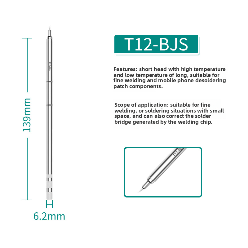 T12 Soldering Iron Tips Welding Tools Electric Soldering Iron For Hakko FX951 T12 Soldering Station Kits: grey