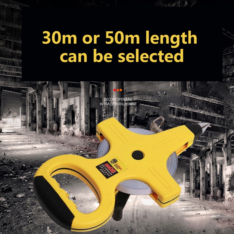 Measuring Tape Tape Measure Plastic Yellow With Ergonomic Handle Metric Clear Scale Measuring Tool 30/50 Meters