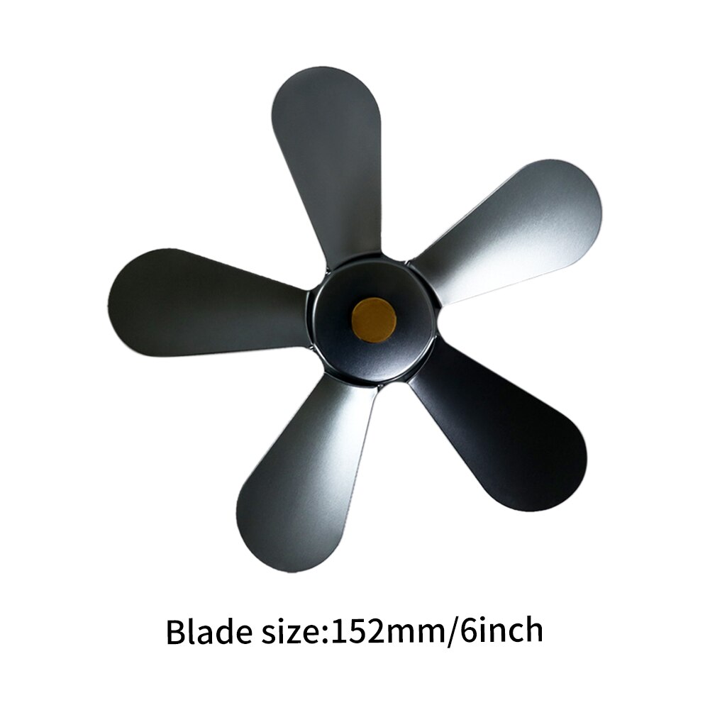 Brændeovnsventilator 5 Blade - Lav Støj - Moderne - Energibesparende