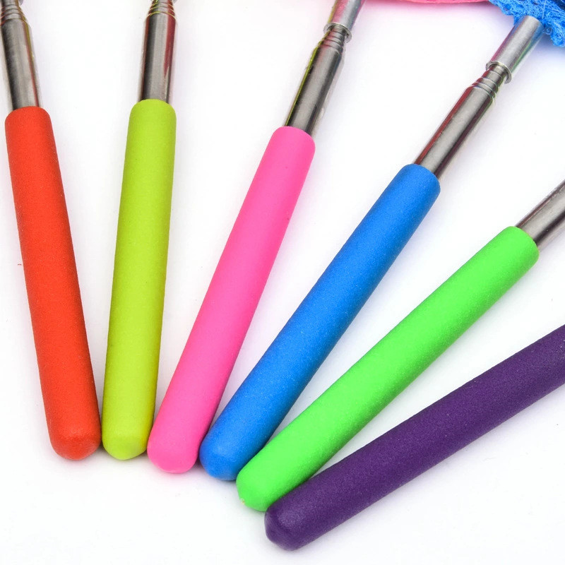 2Pcs Kids Fishing Net with Telescopic Pole Handle Nylon Landing Net for Catch and Release Fish Catching Fine Net