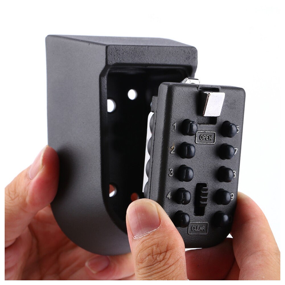 Outdoor Wall Mount Spare Key Kluis Slot Houder Water Weerbestendige Push Button Combinatie Gemonteerde Sleutel Opslag Security Lock