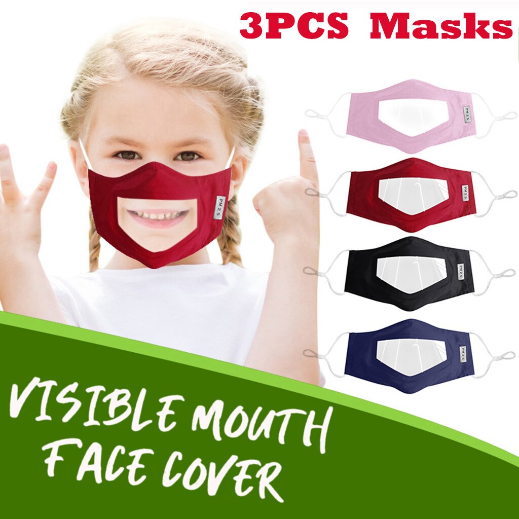 Makss Bambini Bambino Aldult Viso Maks Con Finestra Trasparente Visibile Espressione Per Non Udenti E Problemi Di Udito Mascarillas Masque