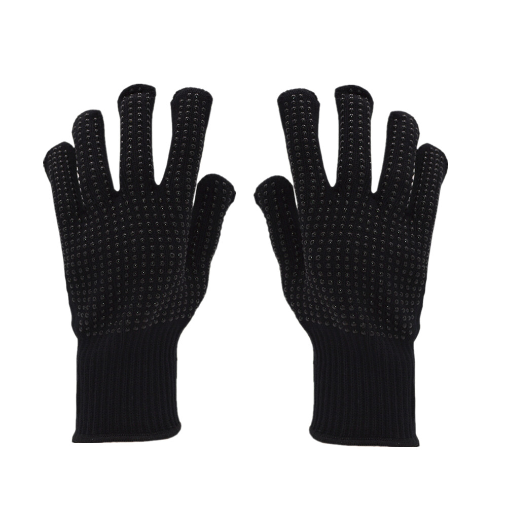 Barbecue anti-brandwerende handschoenen hitte handschoen bestendig bbq oven handschoenen keuken vuurvaste handschoenen anti-slip handschoenen voor bakken koken: Kleurrijke