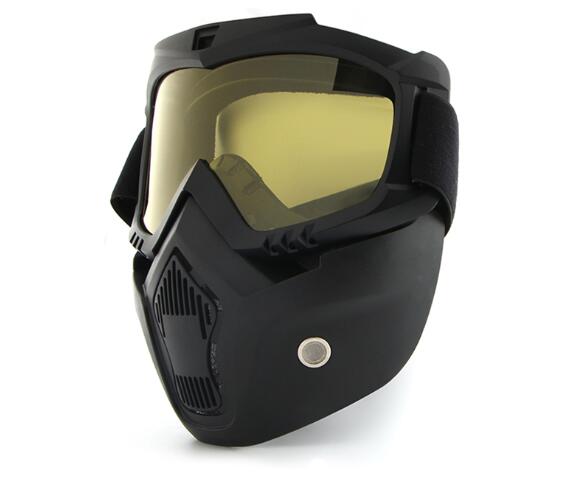 Máscara de gafas de Motocross, gafas de sol, esquí, Skate, máscara de casco facial Vintage, gafas de Motocross desmontables, casco Jet para Scooter: Model 8