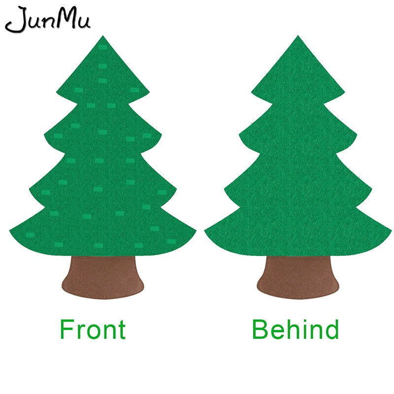 Glittery DIY Felt Christmas Tree with Bag Wall Hanging Decor kid's Handmade Felt Cloth Xmas Tree with Glitter Ornaments