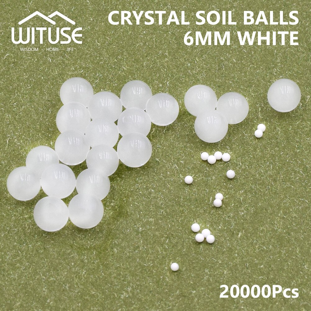 WITUSE 20000pcs/bag Crystal Soil Hydrogel Gel Polymer Water Beads Maison Growing Water Balls Big Flower/Wedding Decoration