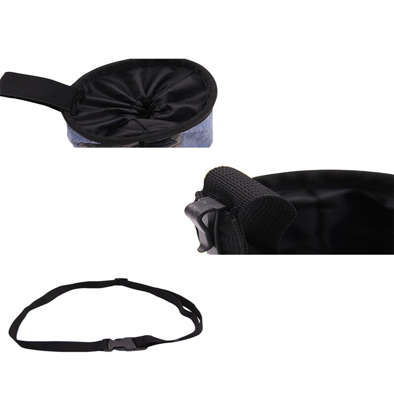 Bolsa de comida para mascotas multifuncional, ajustable, impermeable, bolsillo de entrenamiento, bolsa portátil para aperitivos, suministros para mascotas