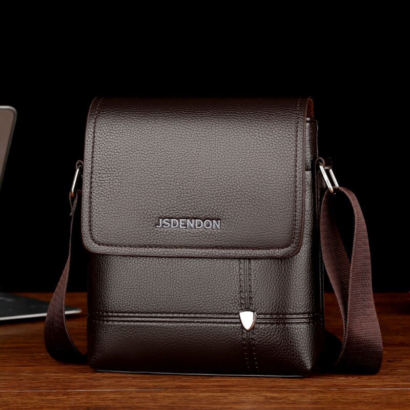 PU Men Brand Composite Leather Bag Casual Male Shoulder Briefcase Kangaroo Messenger Briefcases