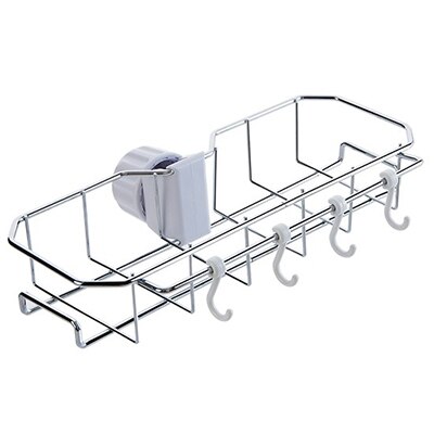 Porte-éponge antirouille pour salle de bain, robinet de cuisine, support d&#39;évier, boules de bain, support sec, accessoires de salle de bains et de cuisine: Argent