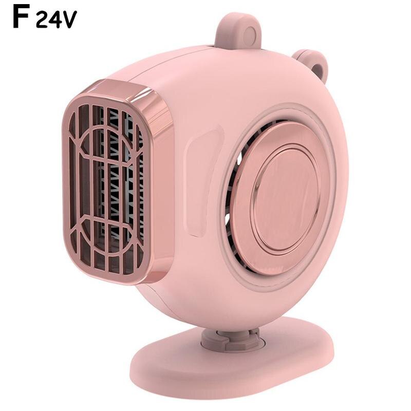 12V/24V Tragbare Auto Heizung Elektrische Fahrzeug Heizung Fan Fahren Defroster Elektrische Trockner Windschutzscheibe Anti-beschlag Demister Defroste: 24V Rosa