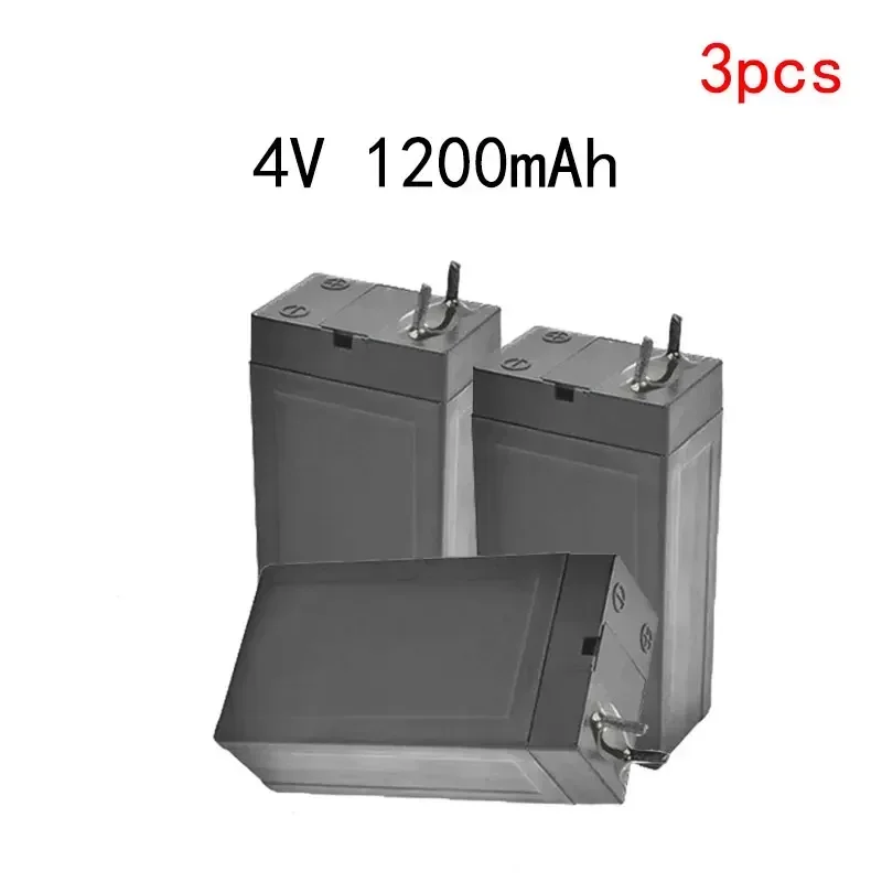 PURFIELD 4V Batteria al piombo 1200mAh Batterie ricaricabili di accumulo Torce elettriche Lampada a LED Fari Scacciamosche elettrico: WHITE