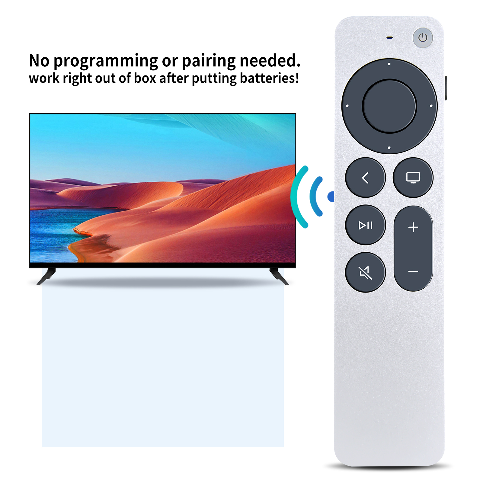 Fjärrkontroll till apple tv  a2540 a2584, 4k , 2nd generationens mediastreamer utan siri