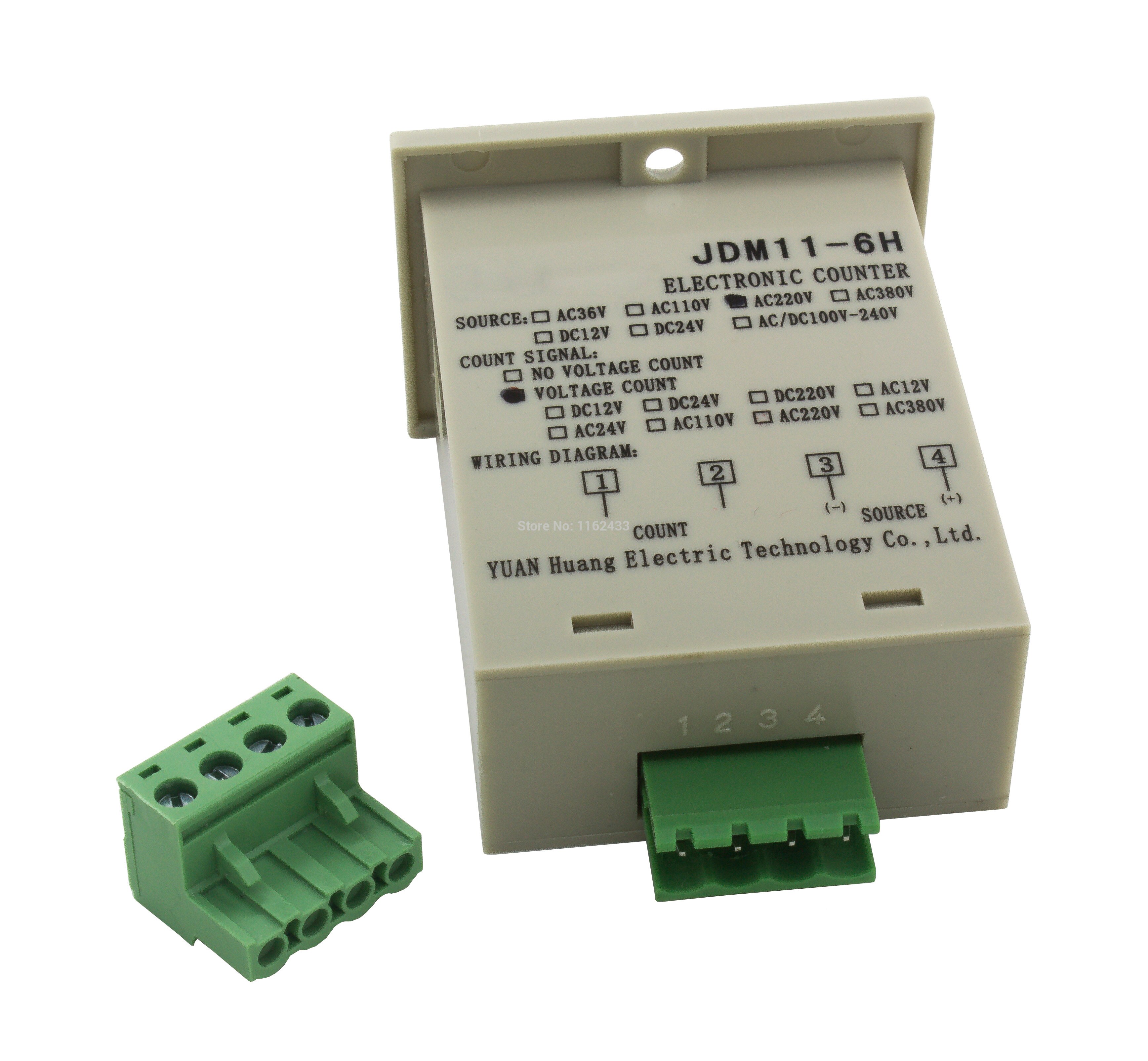 JDM11-6H AC 220V 110V 380V 36V AC/DC 24V 12V digital electronic counter relay JDM11 voltage level input production counter