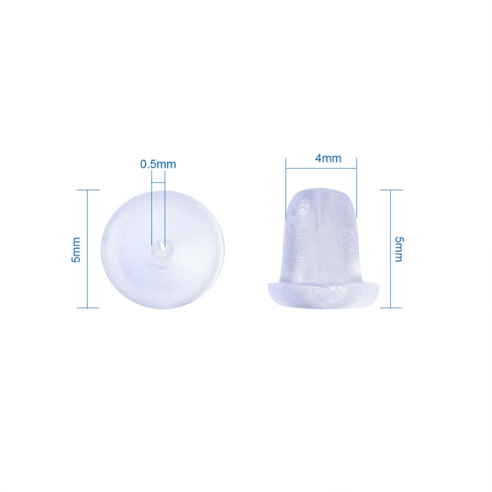 450Pcs 3/5Mm Clear Plastic Earring Back Haken Stoppers Oor Bericht Nuts Bevindingen Accessoires Voor Sieraden Maken stud Oorbellen Diy