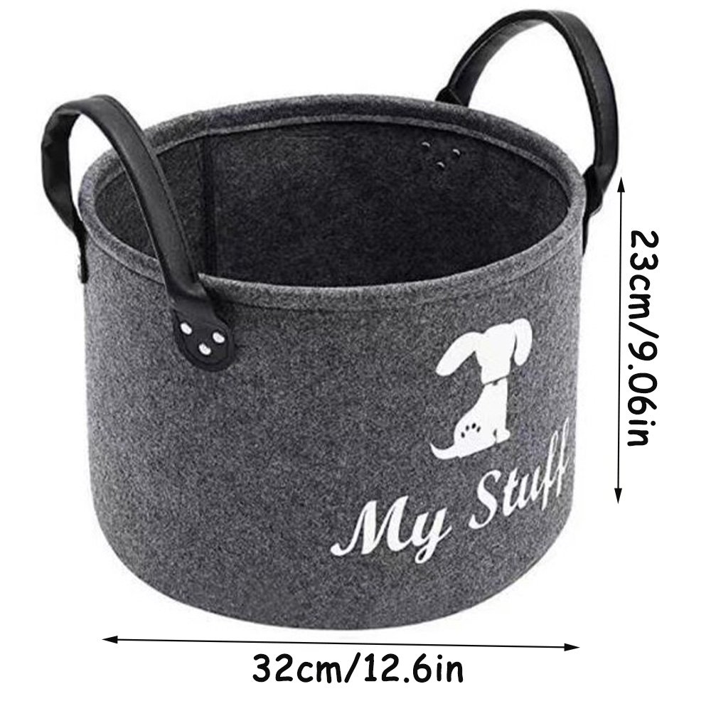 Caja de juguetes de fieltro para mascotas, cesta de almacenamiento de juguetes para mascotas, caja de juguetes para perros, cesta de almacenamiento especial para organizar suministros para mascotas, manta, caja de almacenamiento para mascotas: Default Title