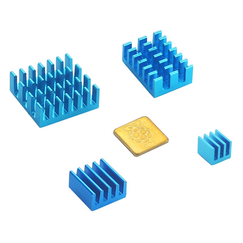 5 stuks raspberry  pi 4 model b koellichamen kit koelpad metalen radiator aluminiumlegering passieve koeling koellichaam voor raspberry  pi 4