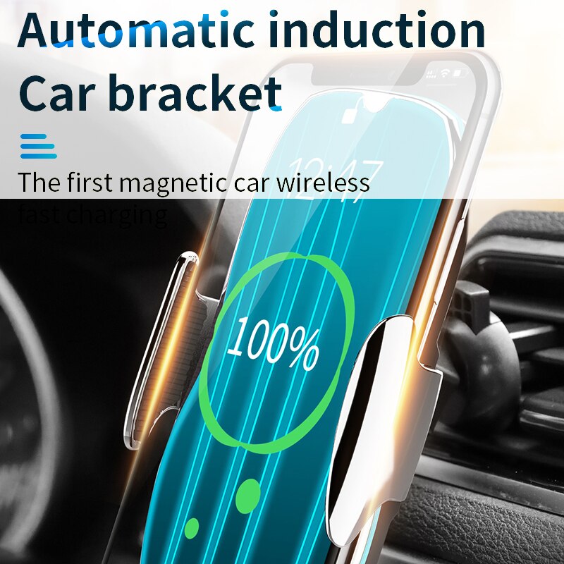 Magnetische autotelefoonhouder, draadloze oplader, universele slimme sensor, magneetoplader voor telefoon, huawei xiaomi in de auto