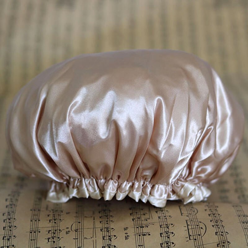 Mooie dikke dames douchekappen kleurrijke dubbele laag bad douche haarbedekking volwassenen waterdichte huishoudelijke producten 27 x 11cm tb: Stijl 1