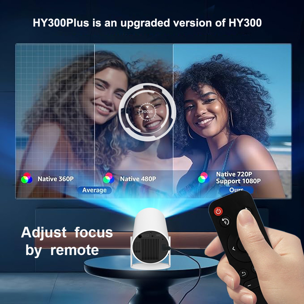 2025new DITONG HY300 pro HD 4K Projector portatil Android LED Video Home Theater Cinema mini Proyector Movie HY300plus