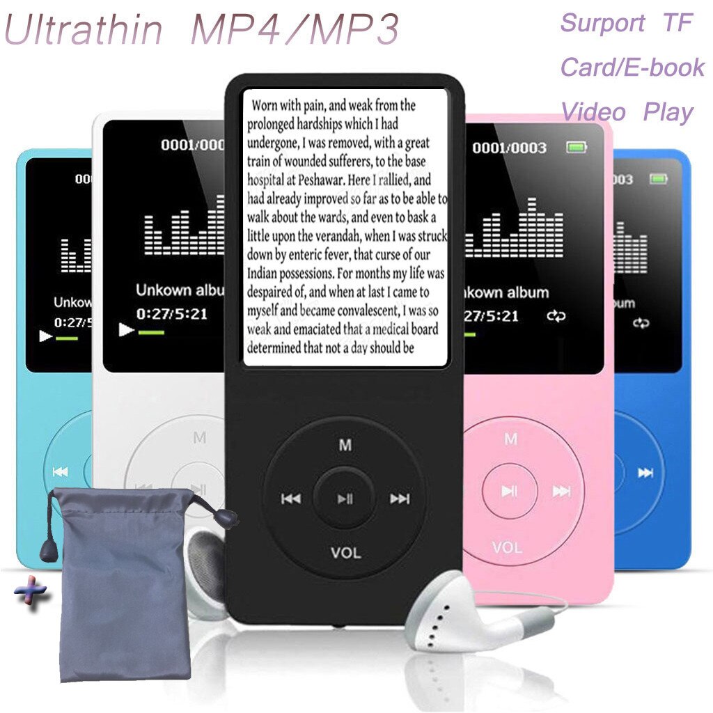 70 Hours Playback MP3 Lossless Sound Music Player FM Recorder TF Card+Pouch#T2