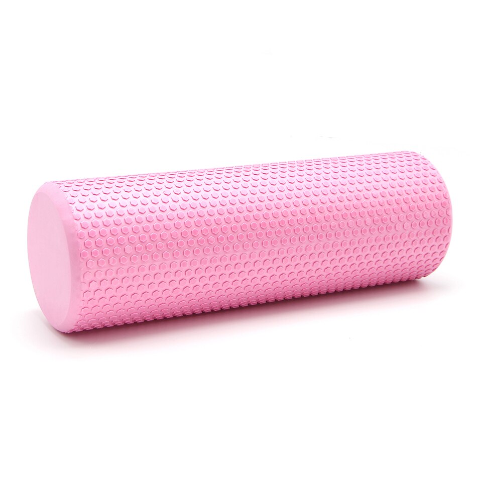 Yoga Pilates Yoga Block Pilates EVA Foam Roller Massage Roller Muscle Tissue Fitness Gym Yoga Pilates Workout Fitness Exercise: Pink45 x15