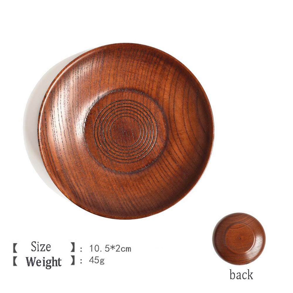 1pc bøgetræ rund middagstallerken western mad rund dessert serveringsbakke snack frugt tør frugt organiseringsholder boligindretning