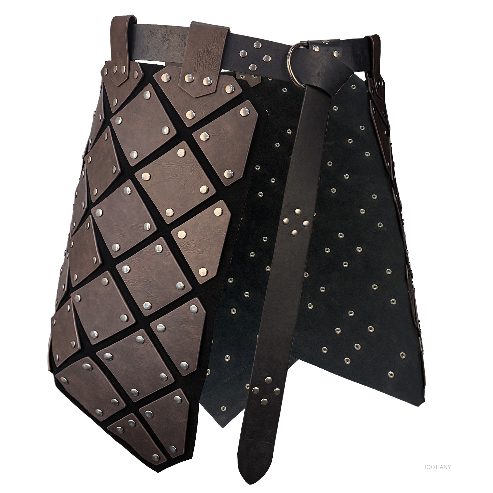 Adult Medieval Roman Legionary Gladiator Battle Belt Skirt Pu Leather Steampunk Armor Halloween Party Knight Skirt Armor Costume